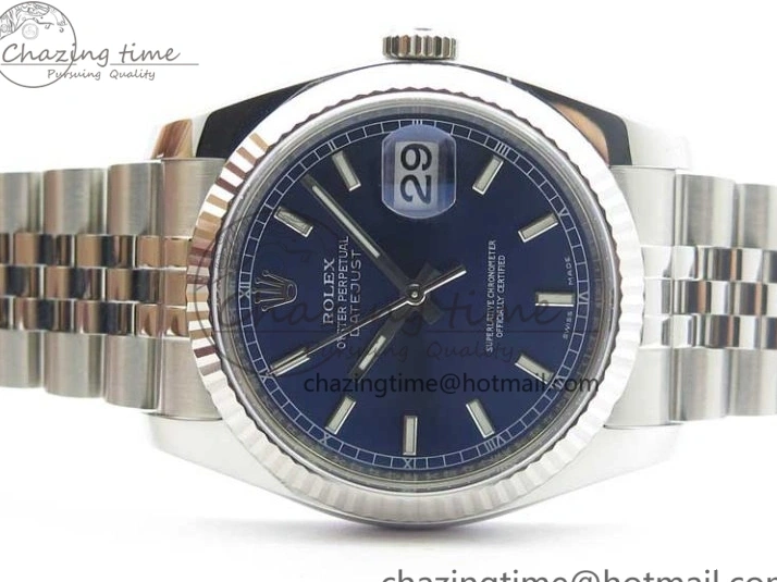 1228 DateJust 36 SS 116234 ARF 1:1 Best Edition 904L Steel Blue Dial on Jubilee Bracelet SH3135 V TravelReady 3214